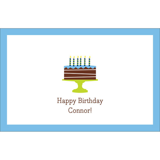 Blue Birthday Cake Placemats